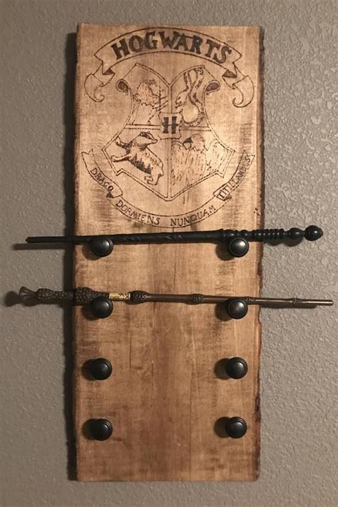 Wand Holder Wall Hang Etsy Wand Holder Harry Potter Decor Wands