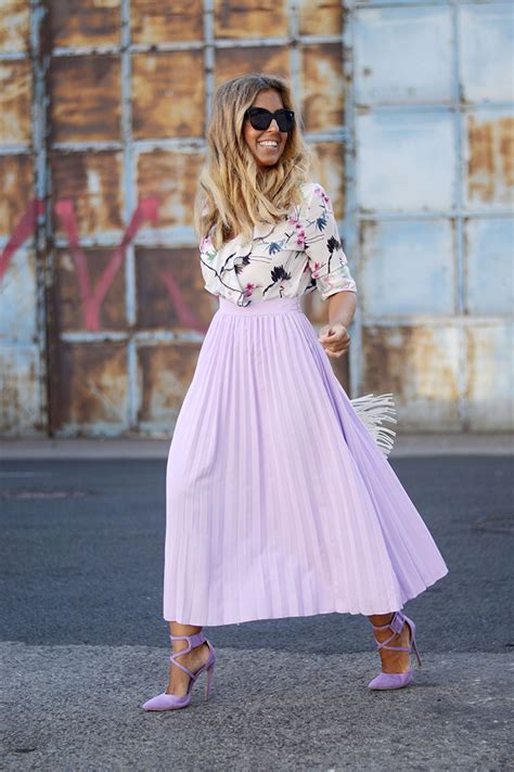 Purple Pleated Skirt Belleza