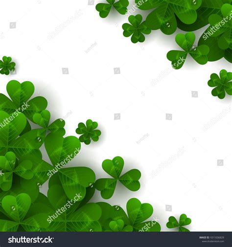 Saint Patricks Day Corner Decoration With Green Royalty Free Stock Vector 1011036829