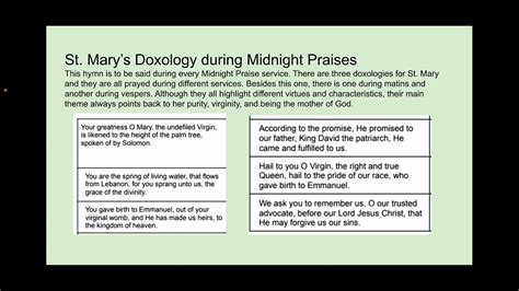 St Marys Doxology During Midnight Praises Youtube