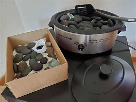 Hot Stone Massage Set inkl Heizer und über Lava Steinen Gebraucht in Teufen AR für CHF