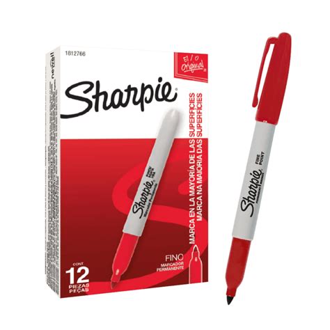 Marcadores Permanentes Rojo Punta Fina Sharpie Caja X Comsucre Online