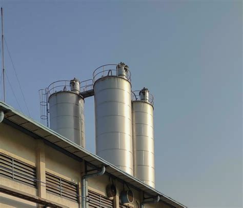 3 Silos Accommodate Ready To Use Flour For Production 26377973 Stock