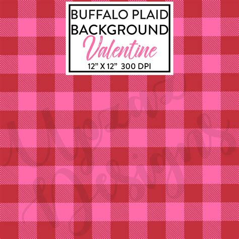 Red And Pink Buffalo Plaid Digital Paper Background Etsy