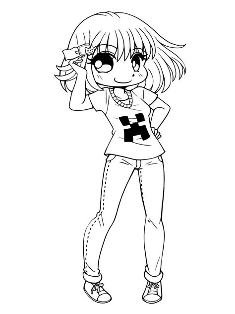 Cool Anime Girl Coloring Page