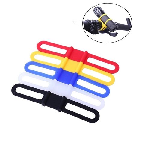 Elastic Silicone Bicycle Strap Bike Light Holder Cycling Flashlight