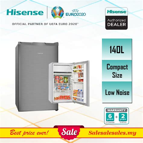 Hisense Single Door Refrigerator 140L Fridge Peti Sejuk 1 Pintu Silver