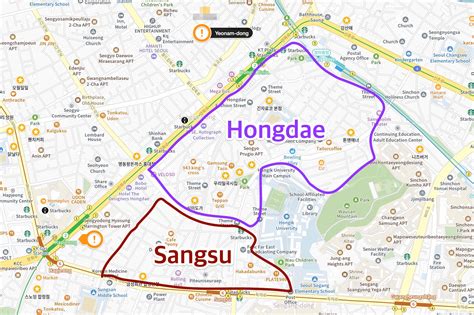 Hongdae Area Map - Carly Crissie