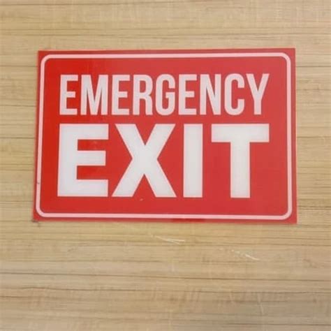 Jual EMERGENCY EXIT SIGN AKRILIK K3 RAMBU SAFETY Jakarta Barat