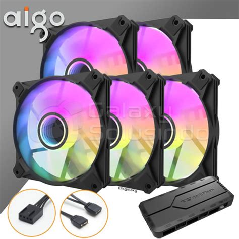 Jual AIGO DARKFLASH Infinity 8 ARGB 120mm 5in1 Case Fan Black Kota