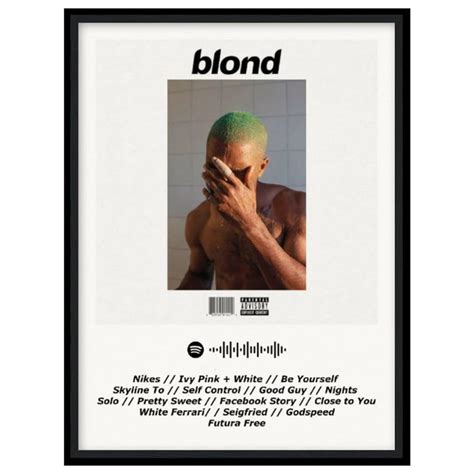 Blonde Album Frank Ocean Poster