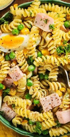 Klassischer Nudelsalat Mit Mais Erbsen Und Fleischwurst Rezept