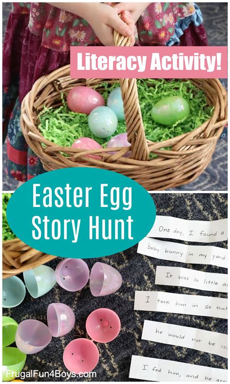 Easter Egg Story Hunt Literacy Activity Frugal Fun For Boys And Girls