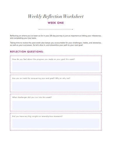 Free 10 Reflection Worksheet Samples In Pdf Doc