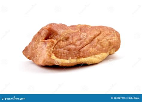 Smoked Pork Meat Isolated on White Stock Image - Image of isolated ...