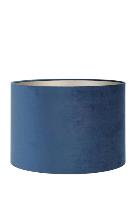 Light Living Lampenkap Velours X X Blauw Hoyz Nl