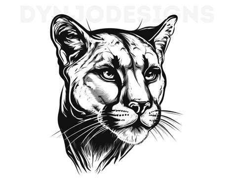 Cougar Svg Cougar Clipart Cougar Png Cougar Head Cougar Etsy