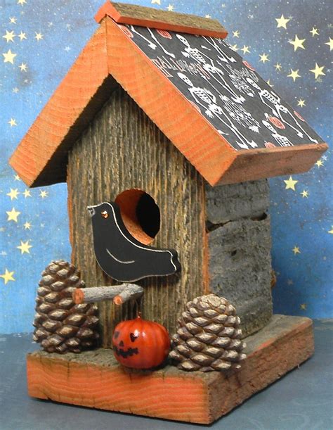 Bird House Mini Halloween Bird House 344