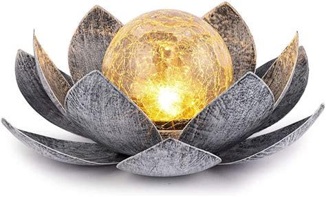 New Beautiful Vivid Led Outdoor Solar Lotus Flower Light Etsy