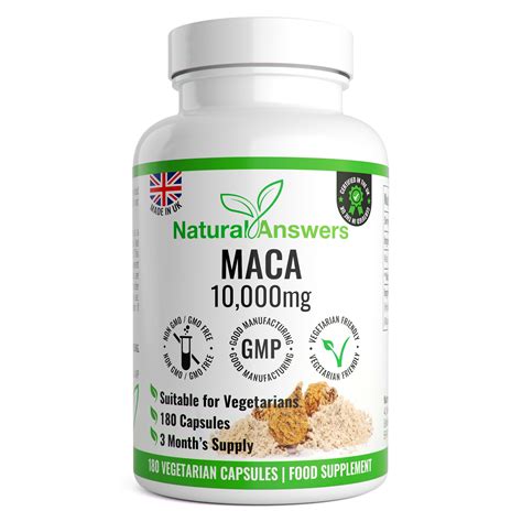 Maca Capsules Natural Answers Vegetarian Supplements