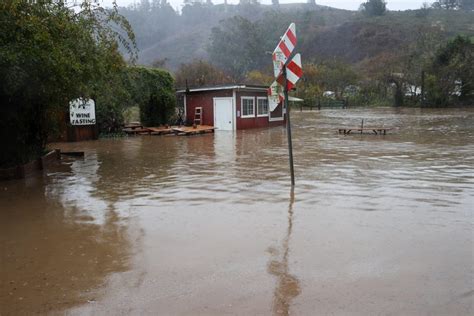 Flooding After Powerful Storm System In California Prompts Evacuation