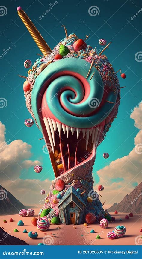 Weirdcore Candyland Nightmarish Scene Created Using Ai Generative