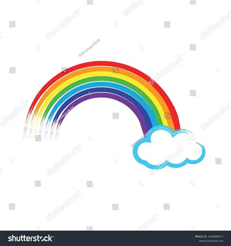 Color Rainbow Clouds Hand Drawing Style Stock Vector (Royalty Free ...