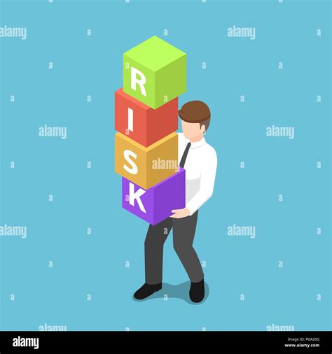 Flat D Isometric Business Trying To Balance Risk Block Risk