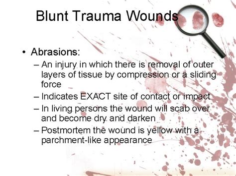 Blunt Force Trauma Definition Of Wounds Medical Definition