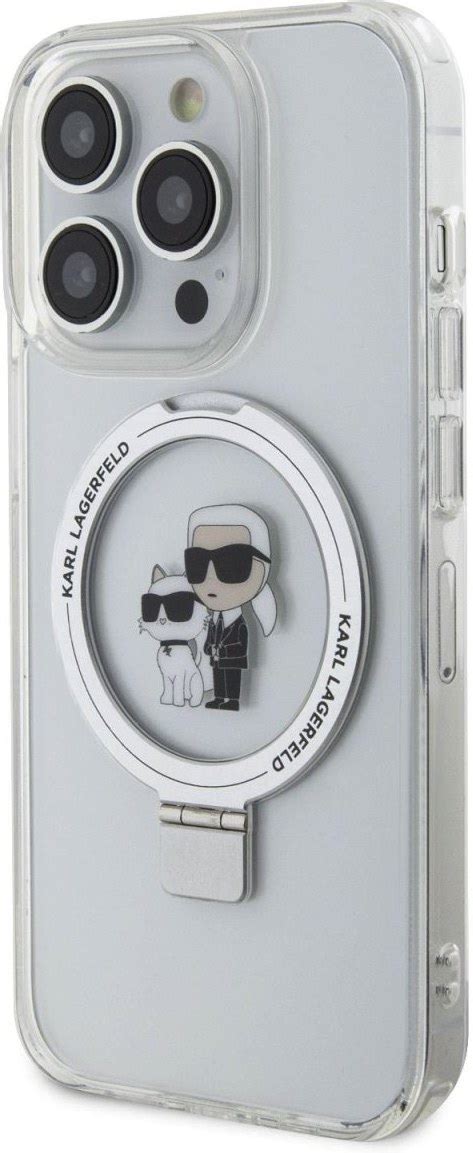 Karl Lagerfeld Ringstand Karl A Choupette MagSafe Kryt Pre IPhone 14