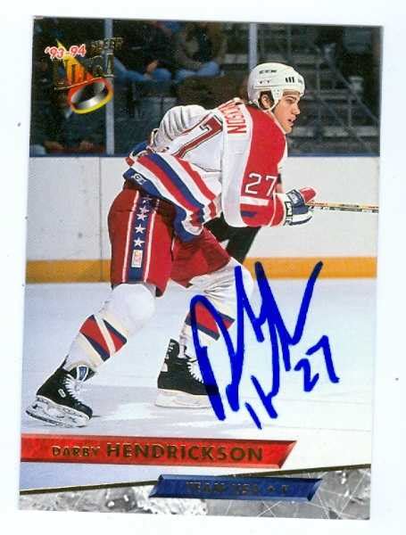 Darby Hendrickson autographed Hockey Card (Team USA) photo