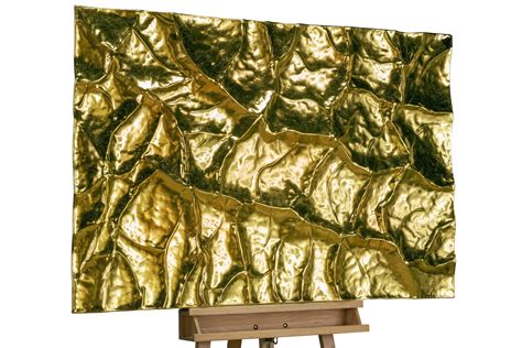 Quadro In Metallo Golden Hideaway Trovare KunstLoft