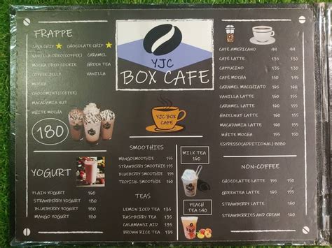 Menu At Beanbox Cafe Manila