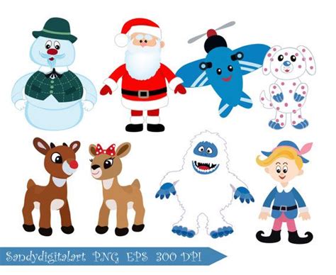 Rudolph The Red Nosed Reindeer Clipart By SandyDigitalArt On Etsy