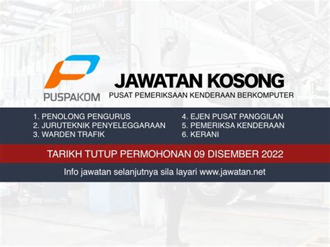 Jawatan Kosong Puspakom 2022
