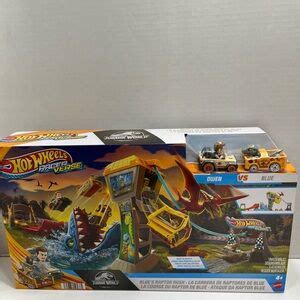 Mattel Toys Mattel Hot Wheels Jurassic World Racer Verse Blues Raptor Rush Set Owen Poshmark