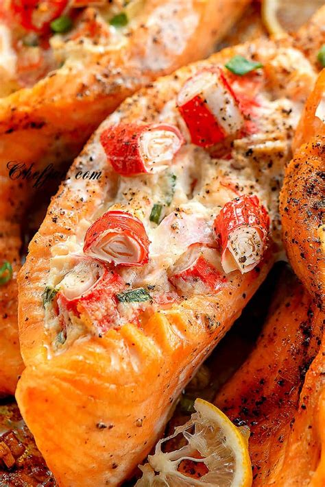 Crab Stuffed Salmon Recipe Chefjar