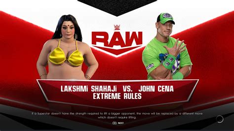 Lakshmi Shahaji Vs John Cena Extrem Rules Full Match Wwe K Wwe