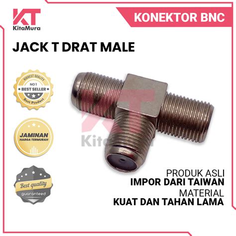 Jual Konektor BNC T DRAT Konektor Jack T BNC DRAT Female Shopee