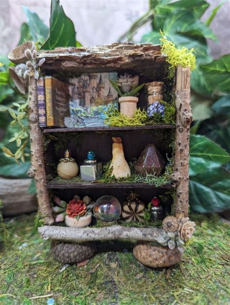 Fairy Bookshelf Fairy Garden Accessories Fairy Garden Book Shelf