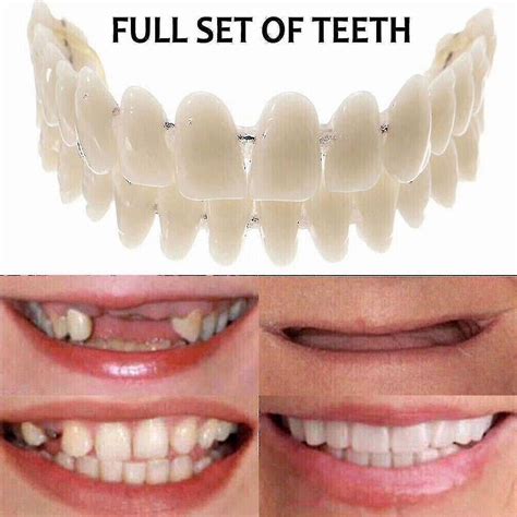 Smile Snap On False Teeth Upper Lower Dental Veneers Dentures Tooth