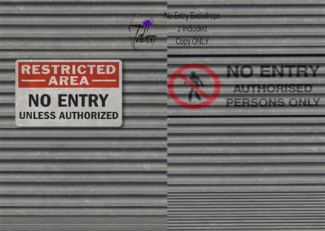 Second Life Marketplace Taboo No Entry Backdrop Hud