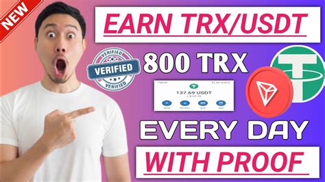 Earn Usdt Earn Usdt And Trx How To Earn Trx Usdt Mining Mining Free