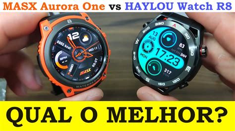 COMPARATIVO HAYLOU WATCH R8 VS MASX AURORA ONE QUAL MELHOR SMARTWATCH