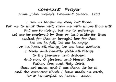 John Wesley Covenant Prayer Prayers Christian Quotes The Covenant