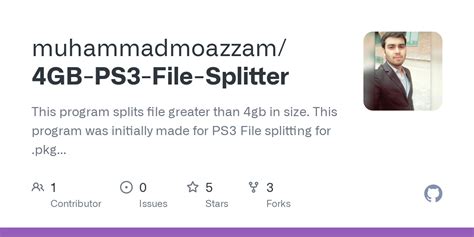 GitHub Muhammadmoazzam 4GB PS3 File Splitter This Program Splits