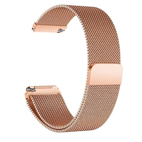 Fitbit Versa Magnetic Milanese Loop Stainless Steel Watch Band Rose Gold Geewiz