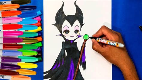 Como Dibujar Y Pintar A Malefica Paso A Paso How To Draw Maleficent Step By Step Youtube