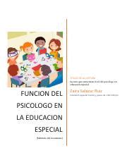 La labor de los psicólogos en la educación especial pdf TITULO DE LA