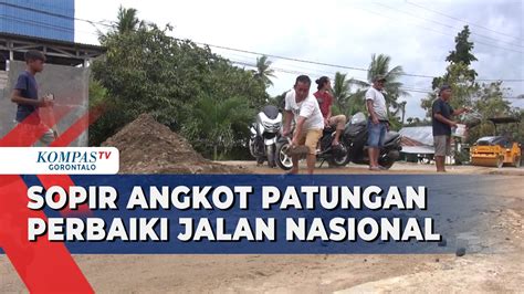 Proyek BPJN Gorontalo Terbengkalai Sopir Angkot Kumpulkan Dana